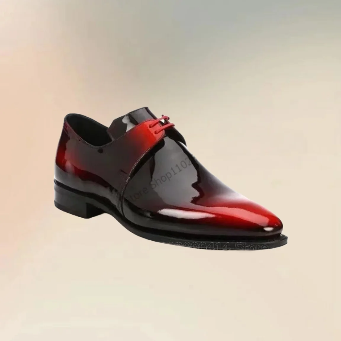 Farbverlauf Farbdruck Riemchen Männer Schuhe modische Schnürung männliche Schuhe luxuriöse hand gefertigte Party Bankett Büro Männer Kleid Schuhe