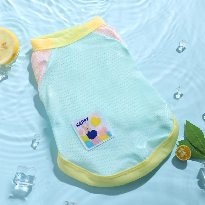 Hoopet Sommer Mesh Haustier Katzen Weste drucken elastische Kleidung für kleine Hunde atmungsaktive leichte Chihuahua Welpen Katze Haustier Kleidung Image