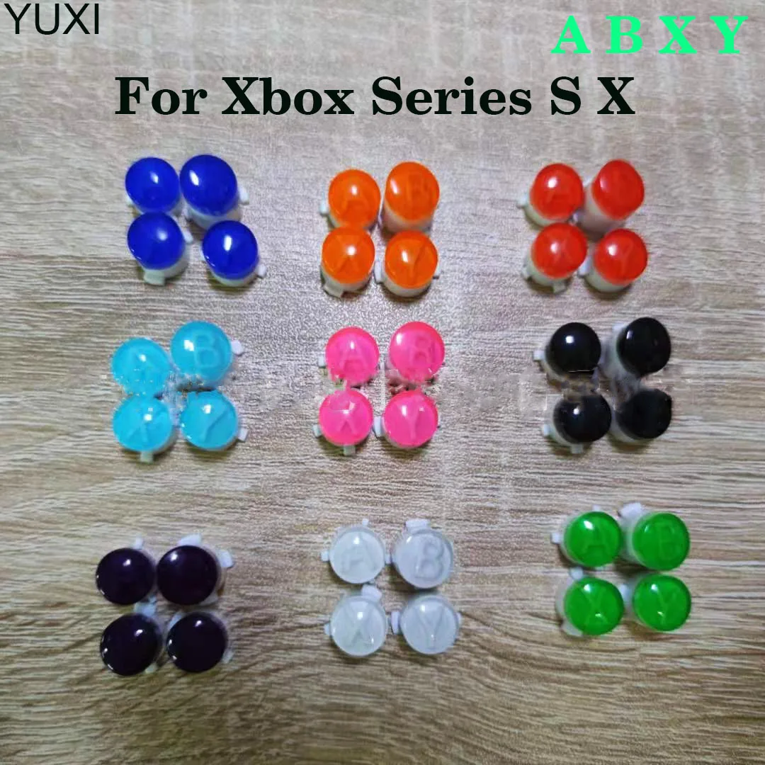 Yuxi 1set für microsoft xbox serie s x controller a b x y guide home buttton farb transparenz ersatz abxy button kit Image