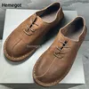 Sommer atmungsaktive Rindsleder Herren Freizeit schuhe Vintage hand gefertigte Lederschuhe solide