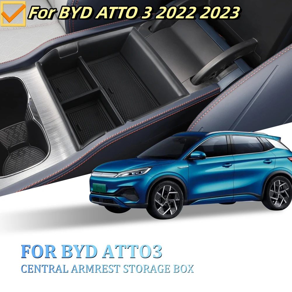Auto Mittel konsole Organizer Armlehne Aufbewahrung sbox Tablett Container Palette für byd atto 3 atto3 2022 2023 2024 Zubehör Image