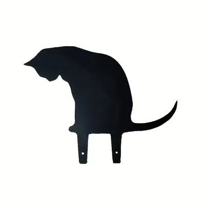 Schwarze Katze Garten Pfahl dekorative Metall Katze Silhouette Ausschnitt Garten Tier Statuen für Outdoor Garten Hof Dekorationen