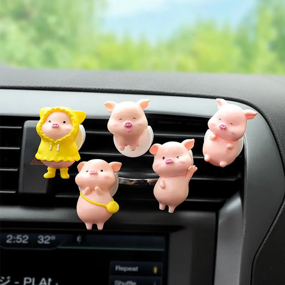 Niedliches Schwein Auto Lufter frischer Klimaanlage Auslass Dekoration Autozubehör Innen Auto Aroma therapie Clip Parfüm Clip Image