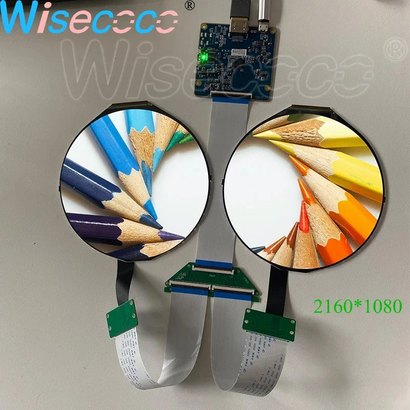 5-Zoll-Dual-Runddisplay 1080 * 1080 IPS-LCD-Bildschirm 1080P MIPI Rundkreis-Display-Rundmodul mit Platine für Raspberry Pi Image