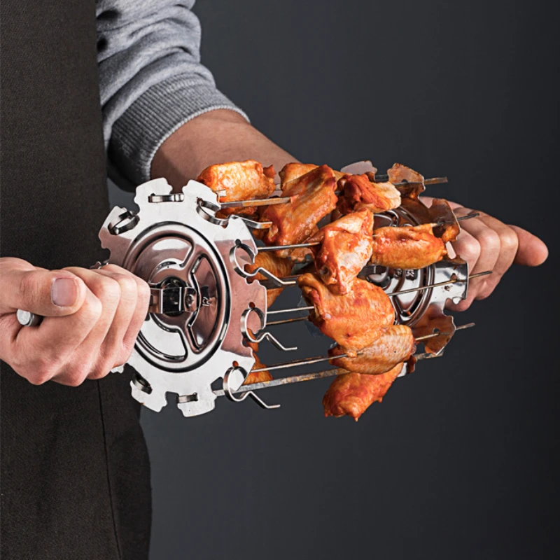 Haupt küche Grill Grill Grill Luft fritte use Lamms pieße Grill zubehör 304 Edelstahl rotierende Grills pieße Koch werkzeug Image