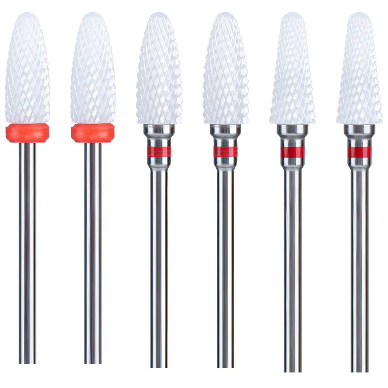 Keramik Fräser Für Maniküre Schleifen Nagel Bohrer Bits Dateien Mühle Maniküre Pediküre Zubehör Werkzeuge für Entfernen Gel Image