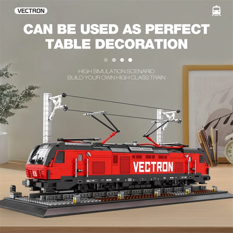 1757PCS Europäischen Stadt Elektrische Zug Bausteine U-bahn Passagier Auto Modell Ziegel Desktop Dekoration Urlaub Geschenke Kinder Spielzeug Image