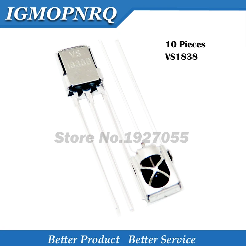 10 Stück HX1838 VS1838 VS1838B 1838 Energieintegration universeller Infrarot-Empfangskopf Infrarotsensor neu Image