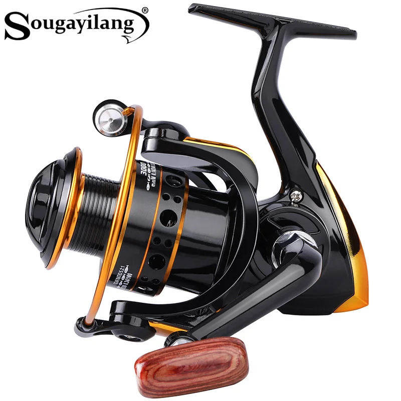 Sougayilang 5.2 Größe Spinning Angel rolle 13bb: 1 Hoch geschwindigkeit verhältnis Kork griff Angel rolle Max Drag 5kg Karpfen Angel rolle Image