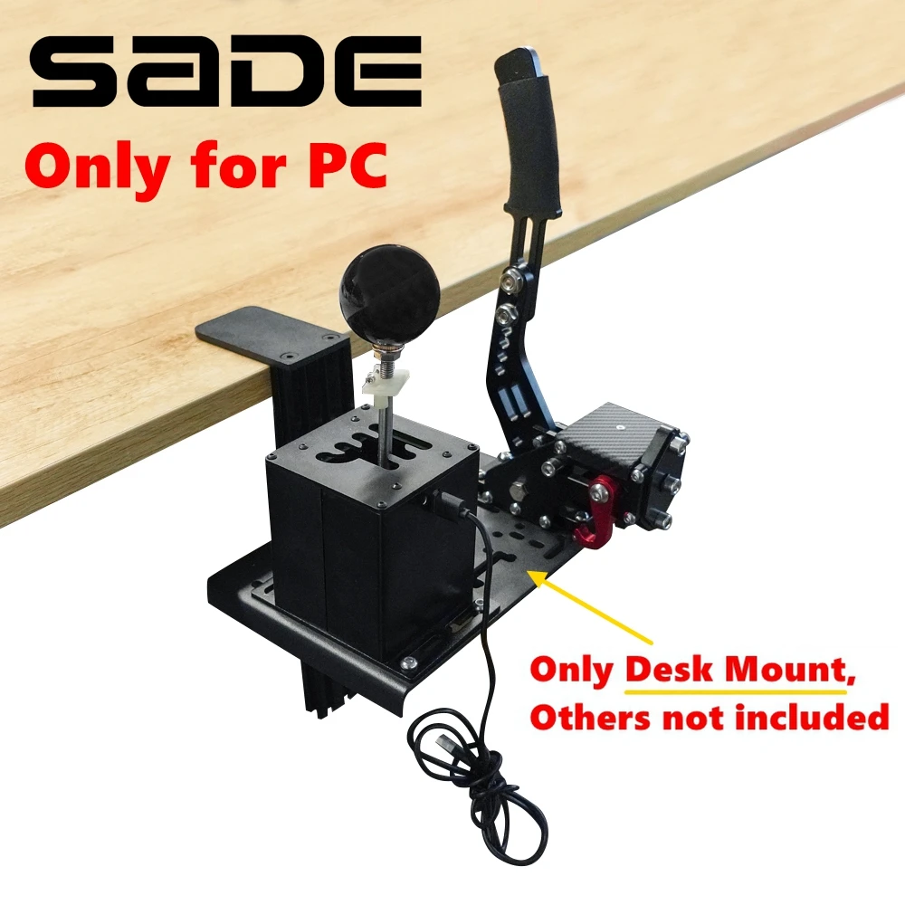 Universelle Schreibtischhalterung für PC USB SIM Racing Game Handbremse, 6R/7R Hall Sensor H Gear Shifter, sequentieller Schalthebel für Logitech Image