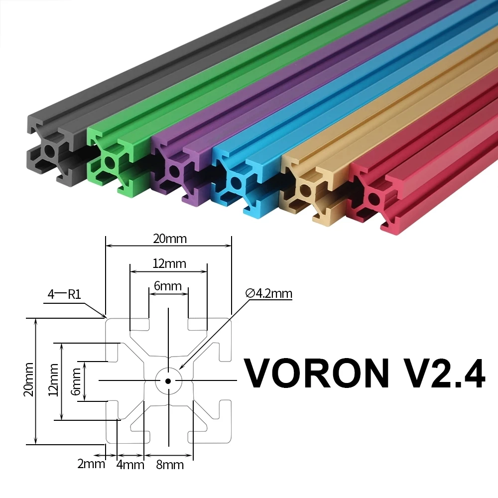 FYSETC Voron 2.2/2,4 3d drucker rahmen kit V 2,4 350MM Europäischen standard rahmen profil kit für VORON 2,4 3d Drucker Image
