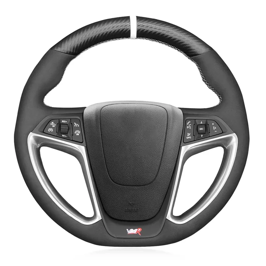 Schwarze Kunstleder-Carbonfaser-Lenkradabdeckung für Opel Astra GTC OPC Vauxhall Astra GTC Holden Astra VXR 2012–2018 Image