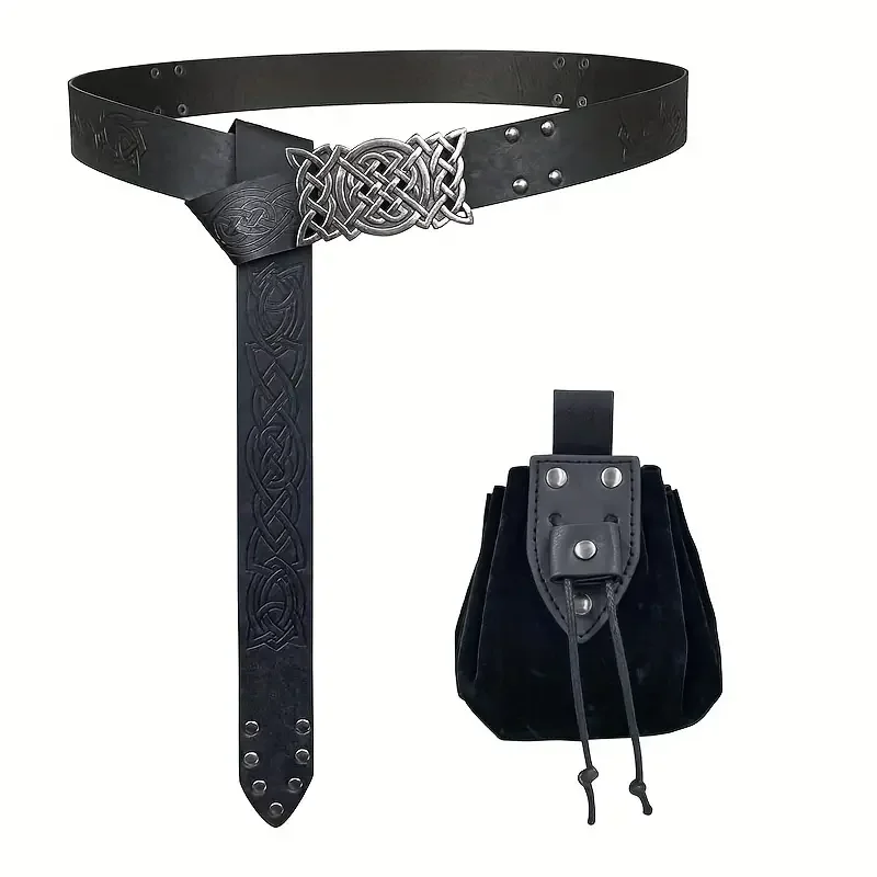 Künstlerische Renaissance Festival Kostüm Zubehör Set mittelalter lichen Ritter Gürtel Handgelenks chutz Halloween magische Flasche Requisiten Image