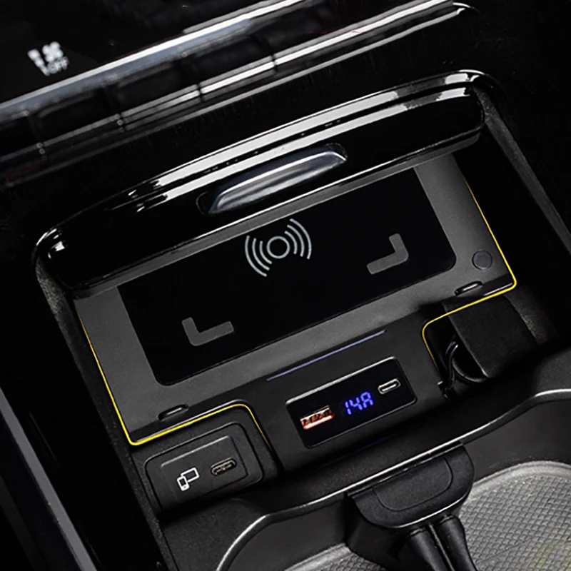 Auto kabelloses Ladegerät schnelles Telefon Ladegerät Lade kissen Panel Lade halter für Mercedes Benz W177 W188 W247 Gla Cla Glb EQA EQB Image
