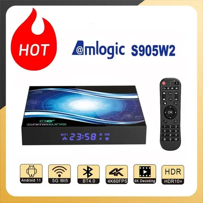 Amlogic s905w2 android 11,0 smart tv box 4k 60fps 5g wifi hdr10 streaming media player 2gb 16gb g31