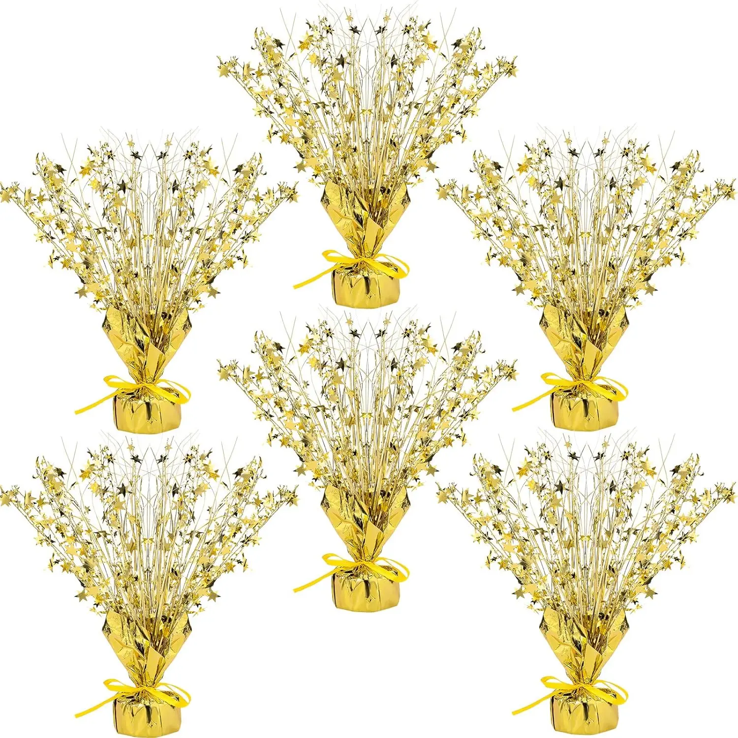 Metallic Folie Spray Herzstück Abschluss feier Stern Tisch dekoration Burst Mittelstücke Metallic Tisch dekoration für Geburtstag Par Image