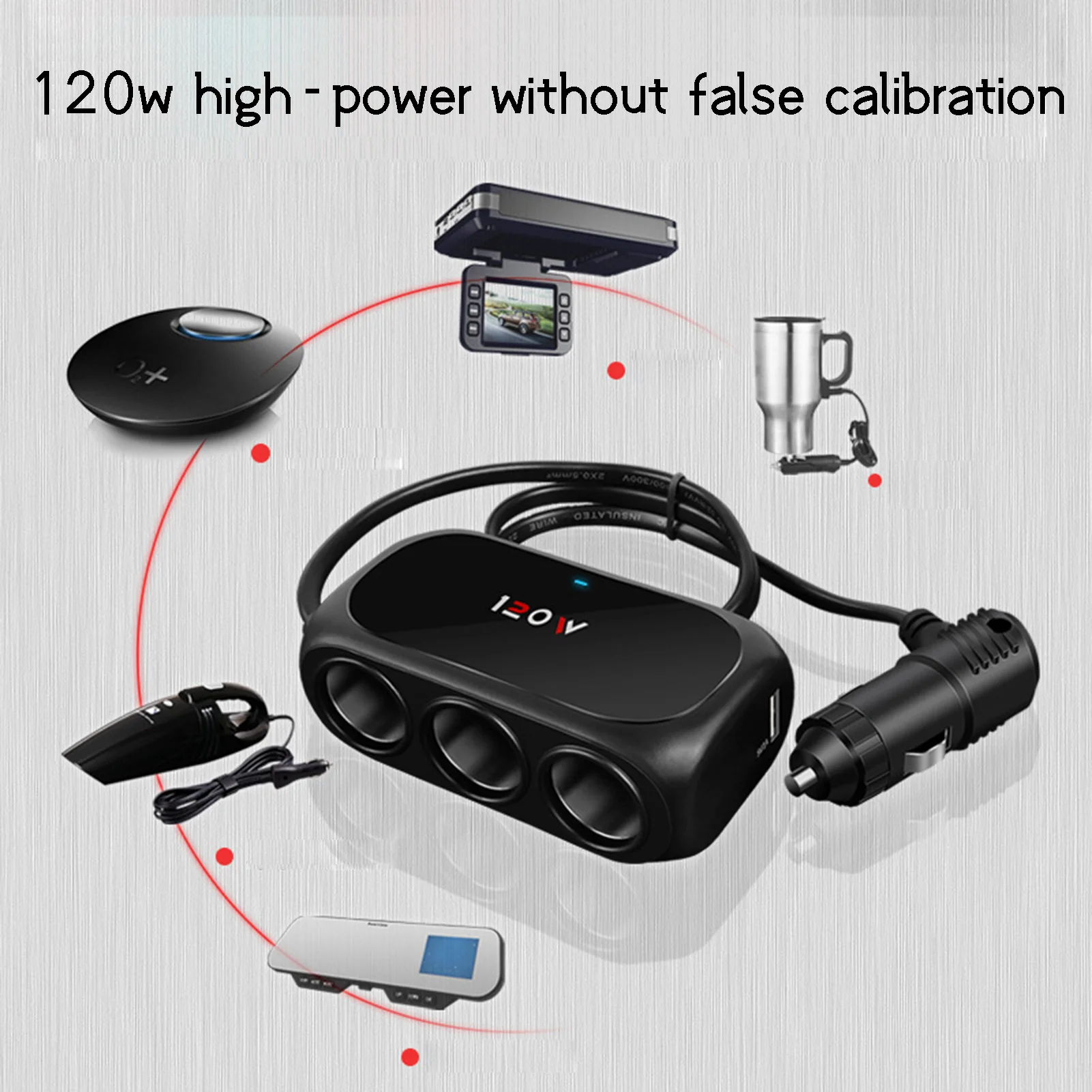 Dual-USB-Schnitts telle Auto Zigaretten Feuerzeug LED Lade anzeige Licht Auto Ladegerät Adapter für intelligente von Autos und Telefonen Image