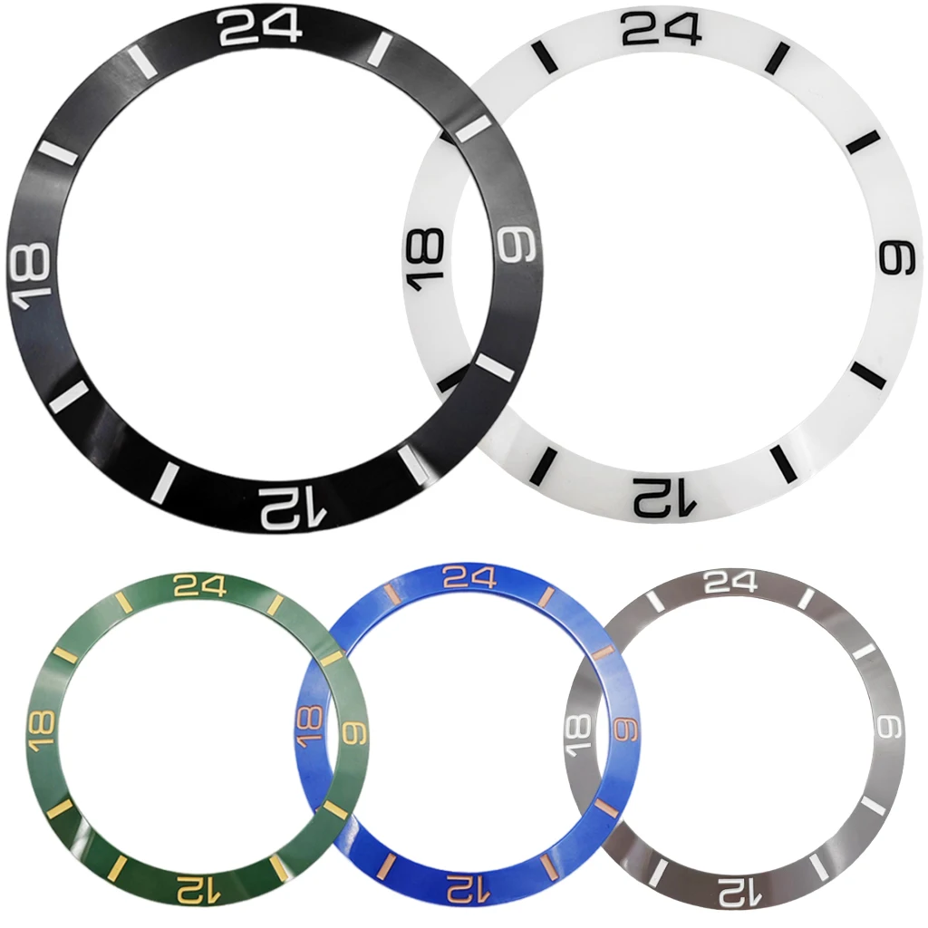 38mm Keramik Uhren lünette Einsatz Durchmesser 38mm * 30,6mm Uhren Ring passen 40mm Uhrengehäuse Zubehör Teile Image