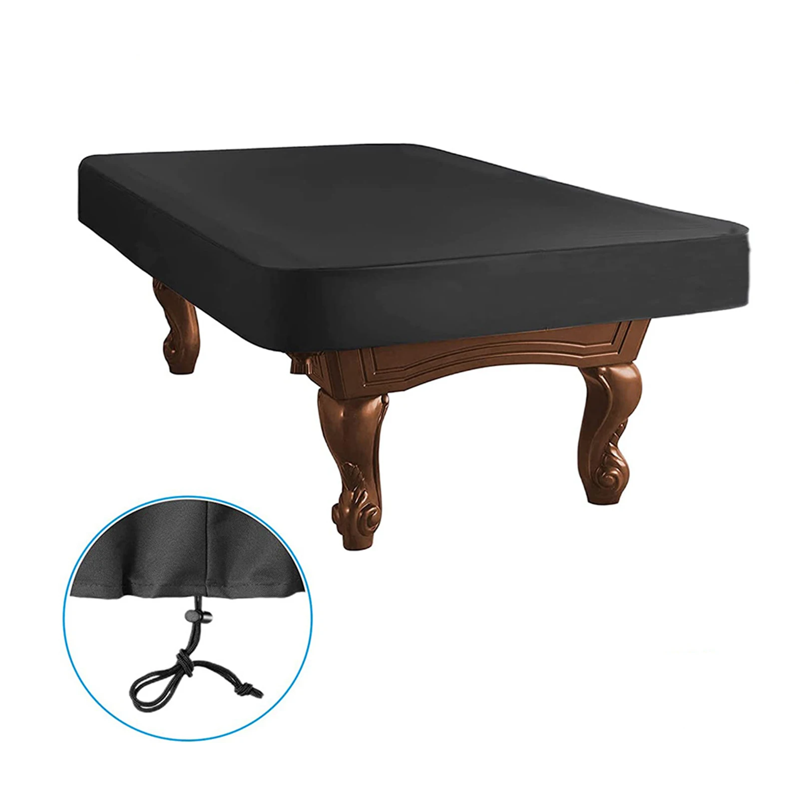 Billardtisch abdeckung Oxford-Tuch mit wasserdichter und silber beschichteter PVC-Beschichtung für Kordel zug im Freien Image