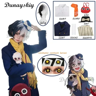 Yumeno kyusaku cosplay anime bungo streunende hunde kostüm kyusaku uniform mantel rock tasche perücke anzug party rollenspiel outfit für frauen Image