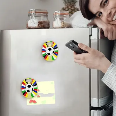 Multifunktionale Magnete für Kühlschrank-Dekor, Fußball-Kühlschrankaufkleber, Flaschenöffner, Image