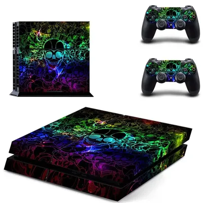 Schädel PS4 Aufkleber Play station 4 Haut PS 4 Aufkleber Aufkleber Abdeckung Für PlayStation 4 PS4 Konsole & Controller Skins vinyl