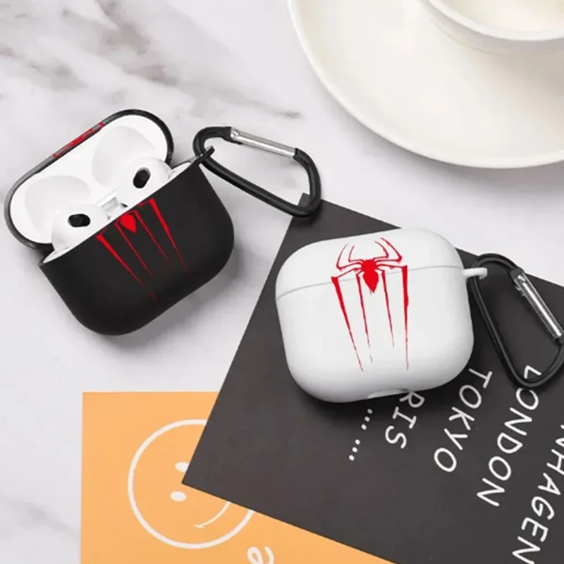 Red Spider Airpod Hülle Mann Schwarz-Weiß-Kopfhörerhülle für AirPods 2 3 Pro 2. Generation Hülle Geschenk für Freunde Image