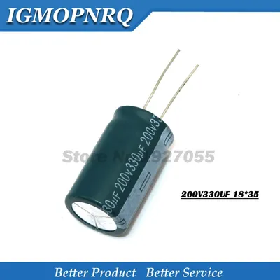 5 Stück 200 v330uf 330 uf220v 18*35mm Elektrolyt kondensator v uf 18x35 v330uf neu Image