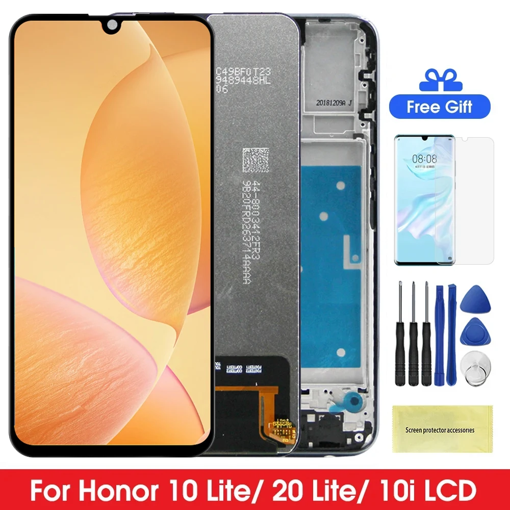 6.21 "Bildschirm für Ehre 10 Lite, für Ehre 20 Lite HRY-LX1T LCD-Display digitaler Touchscreen mit Rahmen für Ehre 10i Bildschirm Image