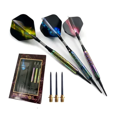 Profession elle Soft Tip Darts 3 teile/satz Wettkampf pfeile 23g Regenbogen Wolfram Stahl Darts Set Image