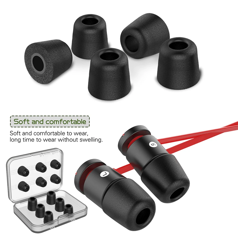 Neue Bienen ersatz Memory Foam Ohr stöpsel geräusch isolierende Ohrhörer Pads cushion Kopfhörer Ohr stöpsel für In-Ear-Ohrhörer Kopfhörer acs Image