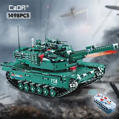 Cada 1498cps rc militär m1a2 panzer modell bausteine steine fernbedienung auto kompatibel ww2