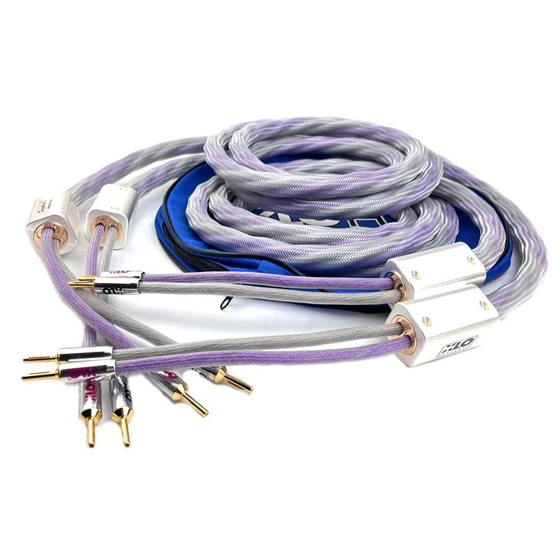 Paar Bi-Wire-Lautsprecherkabel XLO Signature 3, HiFi-Audio-Lautsprecherkabel, Verstärker, Hupenkabel, Bananen- und Spatenstecker Image