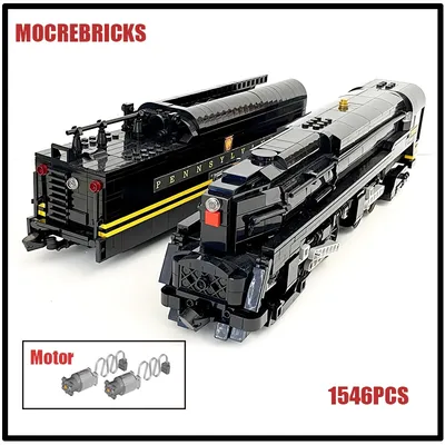 Stadt Personenzug setzt Eisenbahn t1 Duplex v3 Dampfloko motive mit Motor Moc Bausteine Modell Kinder Ziegel Spielzeug Geschenke Image