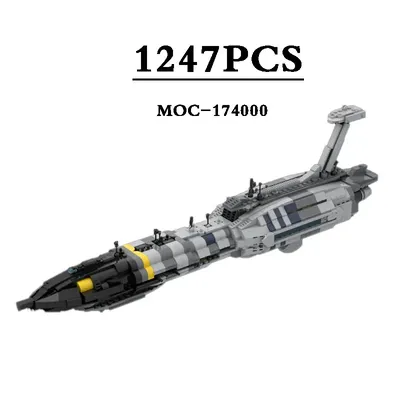 Film MOC-174000 unsichtbare Hand Raumschiff Schlacht schiff Bausteine Spielzeug Modell 1247pcs Kinder Geburtstags geschenk Weihnachts spielzeug Image