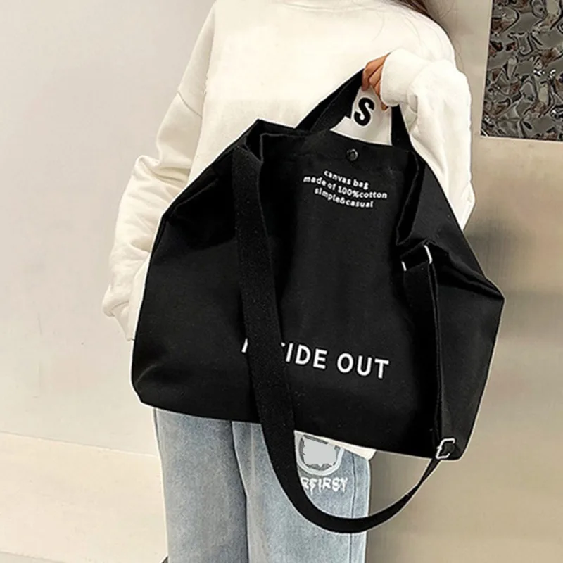 Frauen Leinwand Tasche lässig Schulter Arbeits tasche große Kapazität Cross body Top Griff Tasche Multifunktion große Shopping Cross-Body Handtasche Image