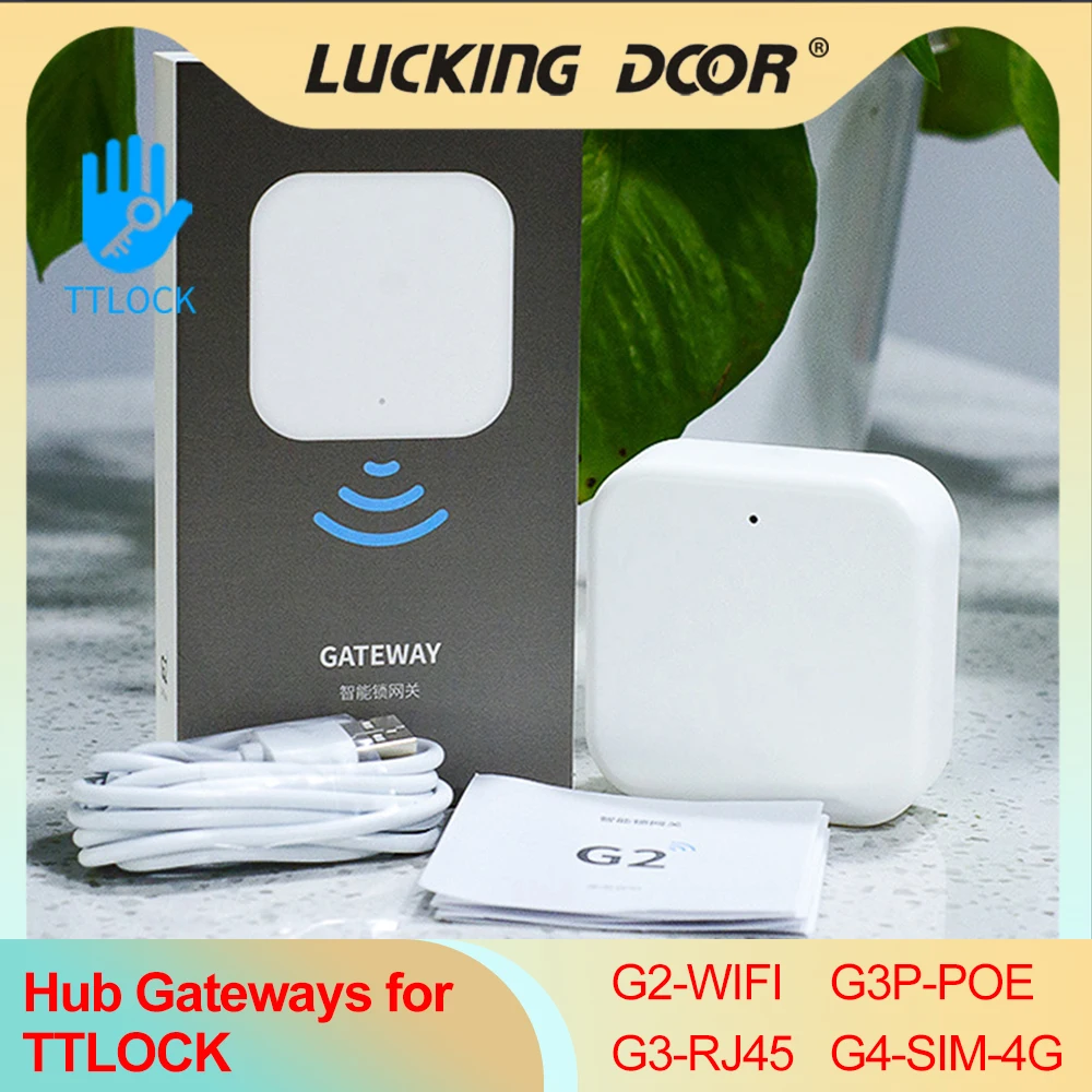 TTlock Gateways G2 G3 G3P G4 Bluetooth auf 4G / GJ45/ WiFi Hub Smart Home Gerät TThotel TT Lock App Telefon Fernbedienung Entsperren Image