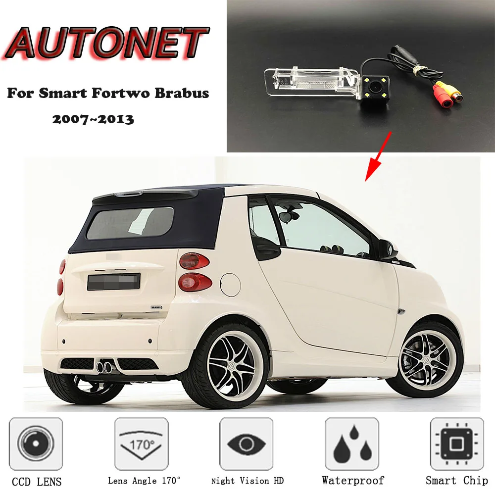 AUTONET Backup Rückansicht kamera Für Smart Fortwo Brabus 2007 2008 2009 2010 2011 2012 2013 Nachtsicht kennzeichen kamera Image