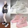 Mode klobige Plattform Motorrads tiefel Frauen Herbst Winter dicken unteren Knöchel Botas Mujer weiß High Top Gothic Sneakers Schuhe