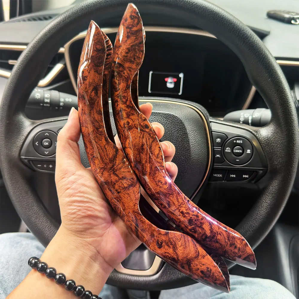 2PCS Auto Lenkrad Abdeckung Anti-skid Booster Abdeckung Innen Auto Zubehör Für Seat lbiza Leon Arona Ateca Tarraco Image