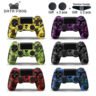 DATA FROG Slim Camouflage Silikonkautschuk-Gel-Haut für Sony Dualshock 4, PS4-Controller, Camo-Hülle für Play Station 4