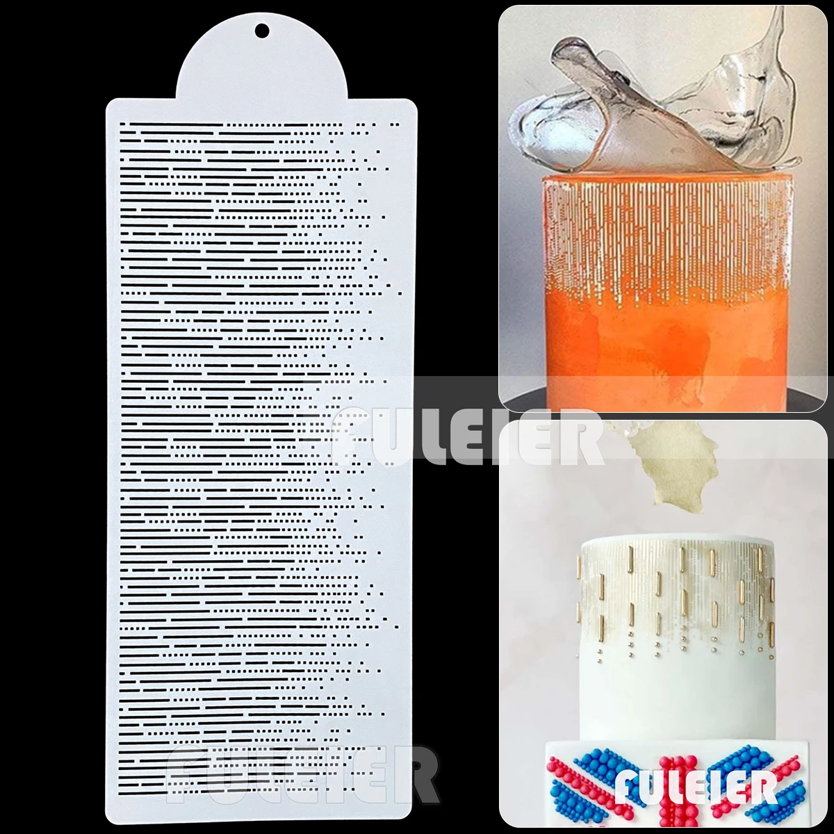 1 stücke Schimmer Rand Kuchen Schablone für Fondant Kuchen dekorieren Backen Hochzeits feier Vorlagen Backen Keks Sprüh form Image