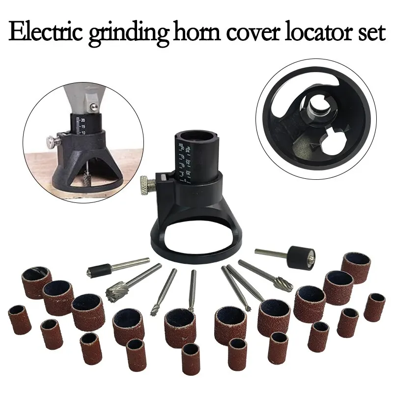 11pc Elektrische Schleifen Horn Abdeckung Locator Werkzeug Set 29pc Rotary Datei Spiralbohrer Bohren Elektrische Schleifen Ring Zubehör werkzeug Image