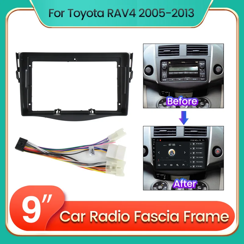 Auto Android Multimedia Player Radio Panel Rahmen für Toyota Rav4 Rav 4 2013-2016 2013-2018 2din Radio Center Control Dashboard Image