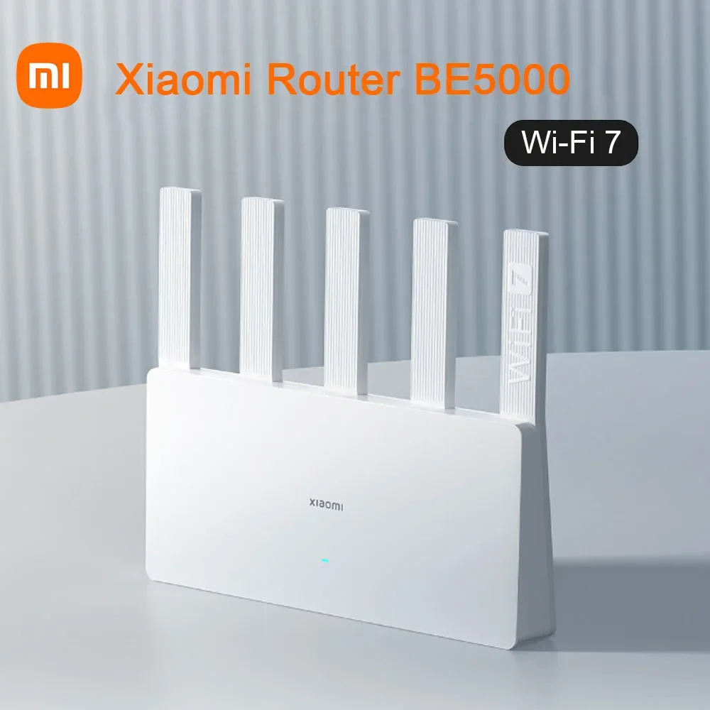 Xiaomi router be5000 wifi 7 2,5g netzwerk port 5011mbps 512mb speicher 2,4g/2,5 ghz dual breitband zugang netzwerk sicherheits schutz Image
