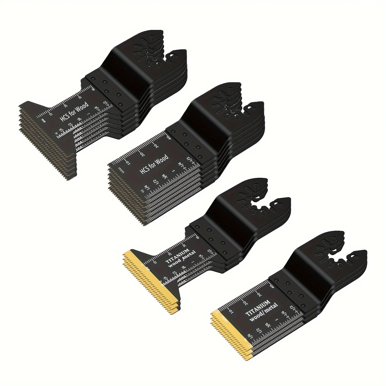 18 stücke multi werkzeug klingen titan oszillierende werkzeug klinge für schneiden metall nägel holz und kunststoff profession elle universal schnell Image