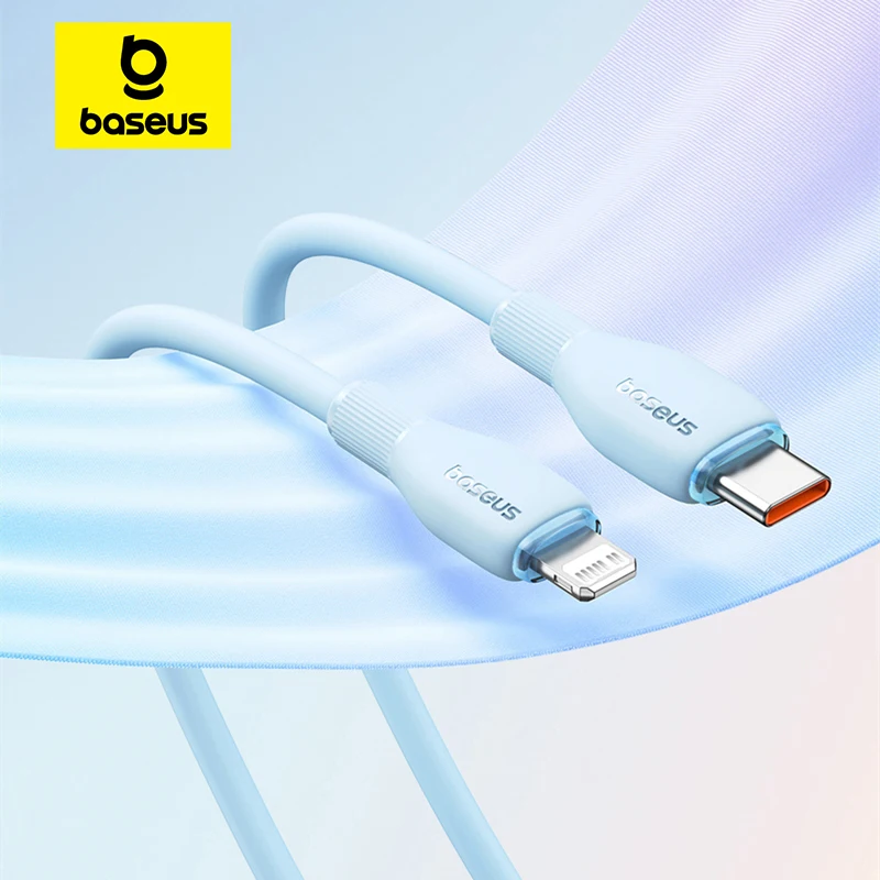 Baseus 20 W TPE-USB-C-Kabel für iPhone 14 13 12 11 Pro Max XS Schnellladekabel Typ C zum Beleuchtungsdatumkabel für iPad MacBook Image