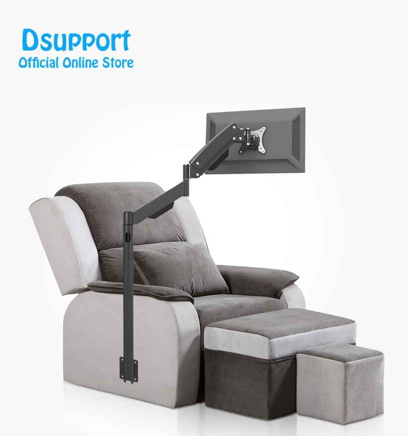 Robuster 13"-27" LCD-Monitor-Bodenständer / Sofa-Seitenhalterung für TV, Computermonitorhalterung, Arm LD216 Image