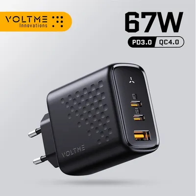 VOLTME GaN 67 W USB-Ladegerät Schnellladegerät Typ C Netzteil für Tablet Schnellladung für iPhone 15 Image