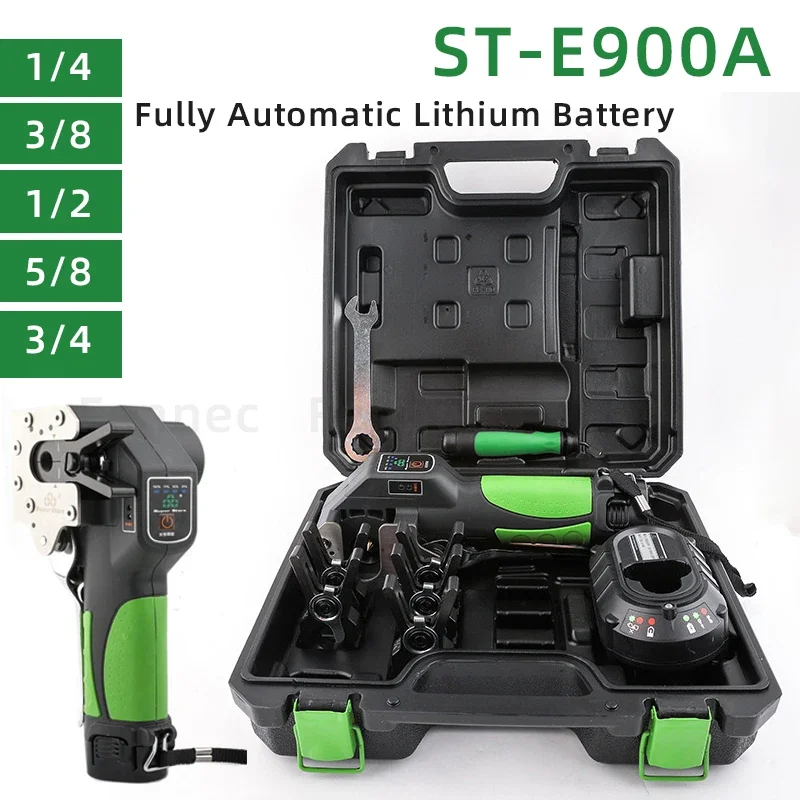 ST-E900A Lithium-Batterie-Expander, vollautomatisches Kupferrohr, elektrisches Bördelwerkzeug-Set, Klimaanlage, Kühlschrank Image